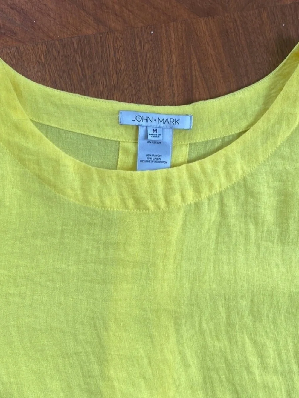 John Mark Sunflower Yellow Linen Pocket Tunic